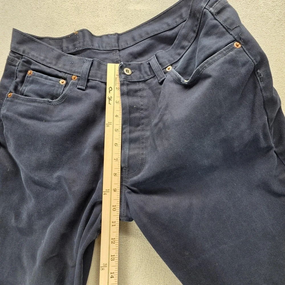 VTG Levis 501 Jeans Mens Blue Dark Wash Straight Button Fly Made USA Fits 32x30